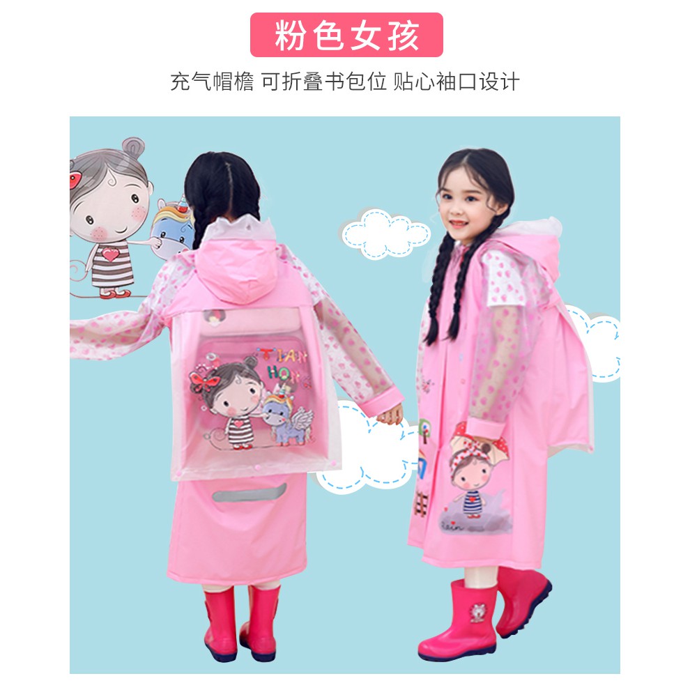 Áo mưa trẻ em xuất Nhật hình thú vui nhộn cho bé 2-12 tuổi