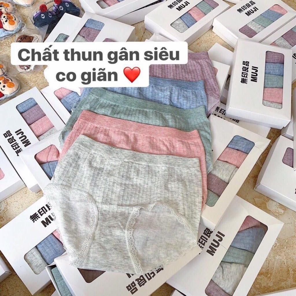 Quần lót nữ MUJI quần chip nữ hàng xuất Nhật 100% cotton sợi tre kháng khuẩn tốt DBN331