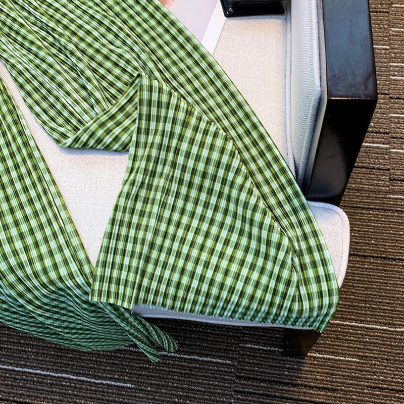 Quần Âu Kiểm Tra 188296 Quần Dài Ống Rộng Lưng Cao Phong Cách Retro Thời Trang