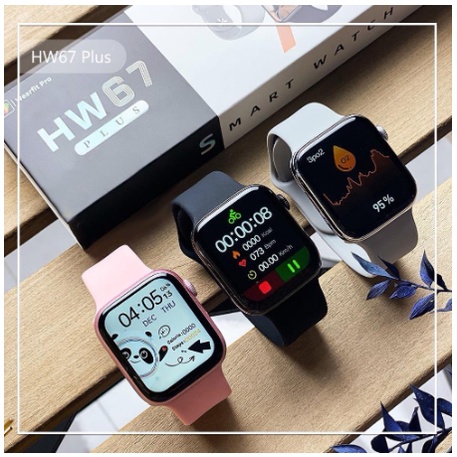 Đồng Hồ Thông Minh Hw67 Plus Bản Thép Màn Hình Tràn Viền Siêu Cân Cảm Ứng Mượt  - BẢO HÀNH ĐỔI MỚI