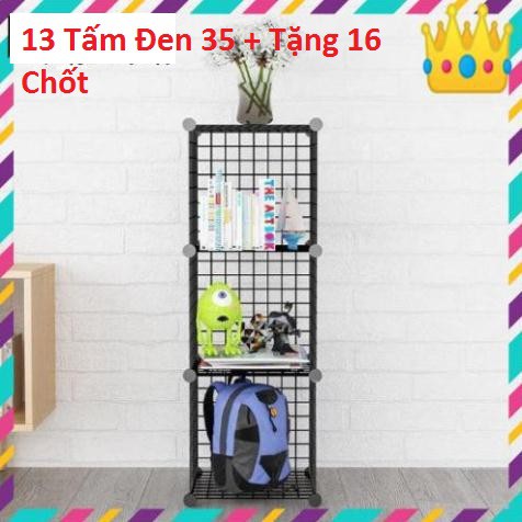 Tủ 3 Ô Lắp Ghép, Tấm Lưới Lắp Ghép Giá Kệ Tủ Quần Áo (Tặng Kèm Đủ Chốt Lắp Ghép)