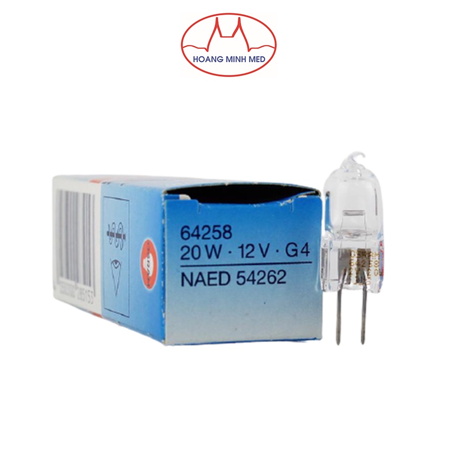 Bóng đèn máy sinh hóa bán tự động OSRAM 64258 12V 20W đui G4 Đức