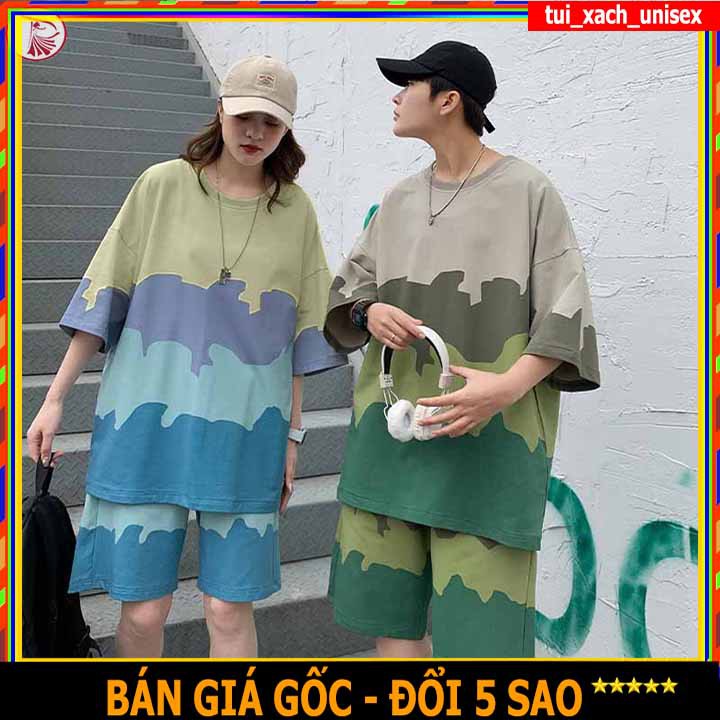 ❤️ LOẠI THUN LẠNH ❤️ Set Đồ Thun Nam Thể Thao Mùa Hè BỘ Màu Loang TẦN MAY Kiểu Dáng Năng Động Hàn Quốc HÀNG CÓ SIZE