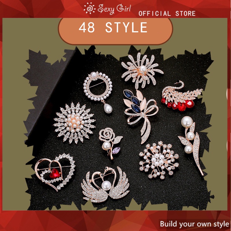 Ghim Cài Áo Hình Hoa Đính Ngọc Trai Thời Trang