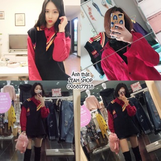 Áo sơ mi + áo len gile ulzzang kiểu IU