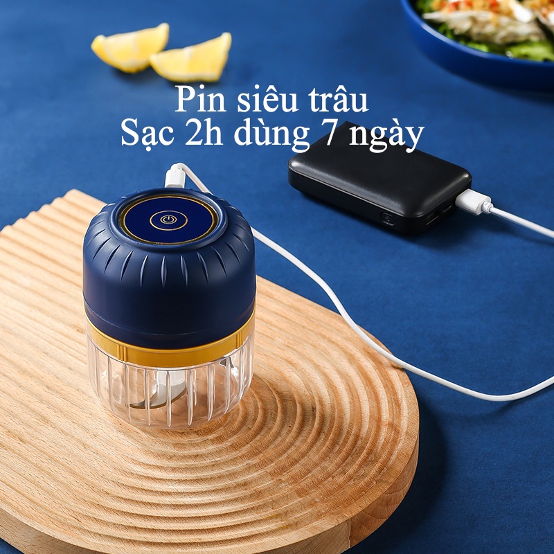 Máy Xay Tỏi Ớt Đa Năng Cao Cấp Wineless Thế Hệ Mới - Dòng Máy Xay Mini Có Thể Xay Thịt, Cá, Rau, Tỏi Ớt Cực Kỳ Tiện Dụng