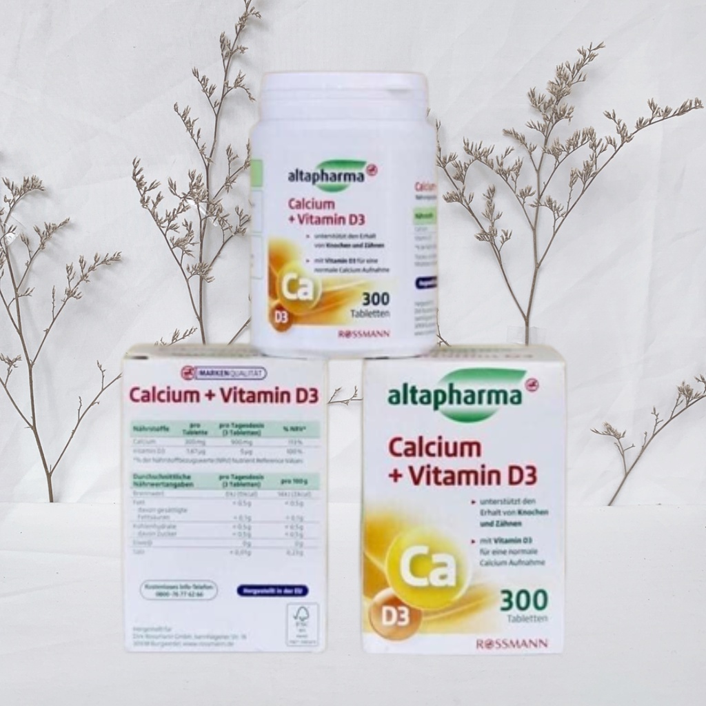 Viên uống bổ xung canxi và vitamin D3 của hãng Altapharma,giúp trẻ tăng chiều cao, xương chắc khỏe, hộp 300 viên