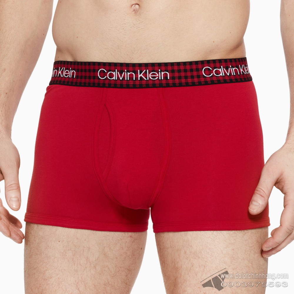 [CHÍNH HÃNG] Quần lót nam Calvin Klein NB1992 Buffalo Check Cotton Stretch Trunk Temper