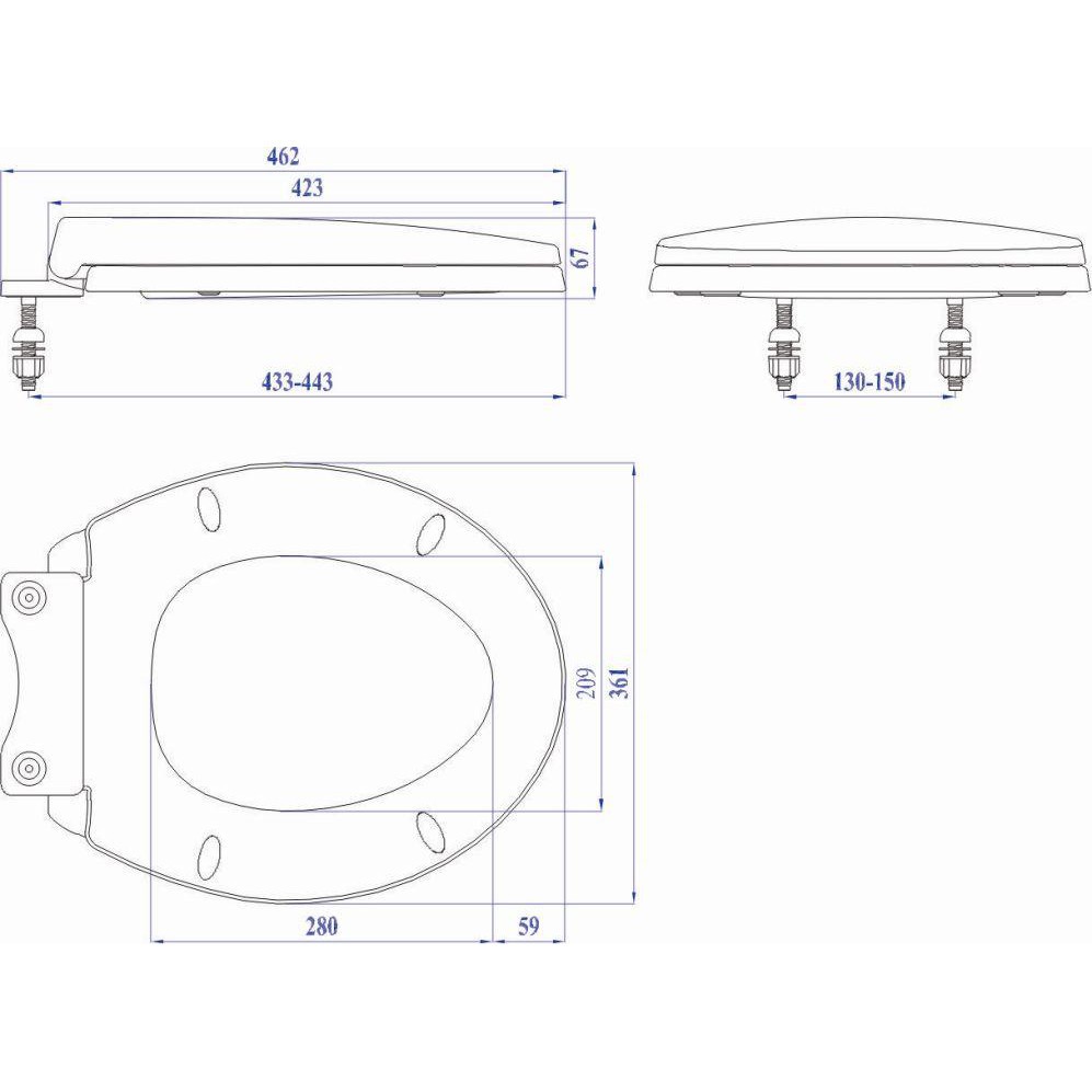 Nắp nhựa thay thế cho bồn cầu Inax C306