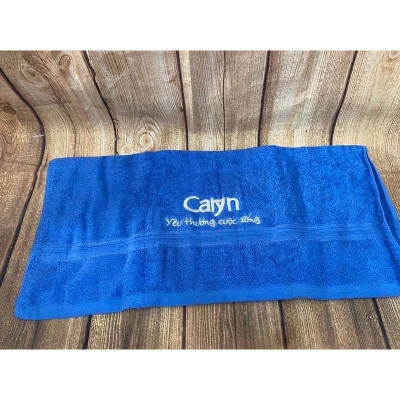 Khăn cotton kích thước 40x80 cm quà tặng caryn màu xanh