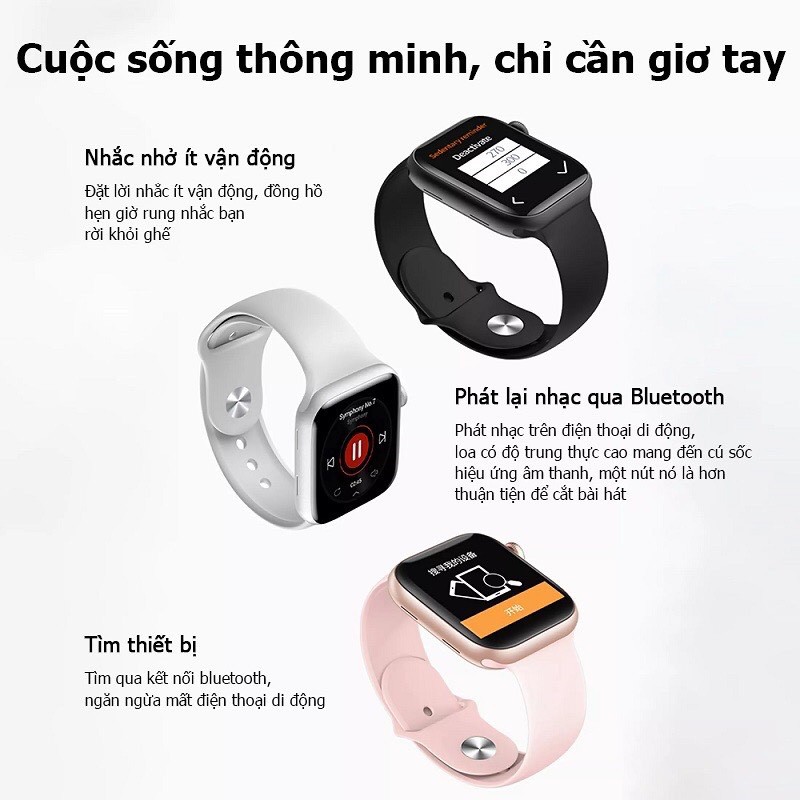 Đồng hồ thông minh T500 Nghe gọi bluetooth Nghe nhạc Thay ảnh Thay dây ngôn ngữ tiếng việt