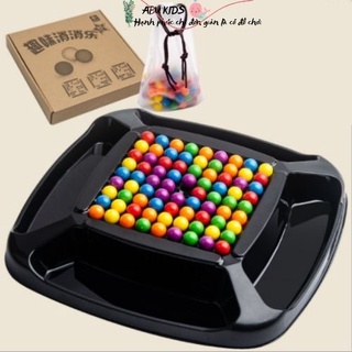 Đồ chơi trẻ em và gia đình thông minh HỘP CẦU VỒNG XOÁ BÓNG size đại 80 viên - Xếp hình candy crush đồ chơi