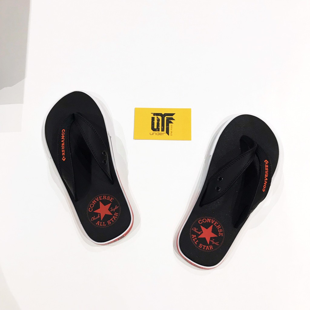 Dép Converse đen cam xỏ ngón