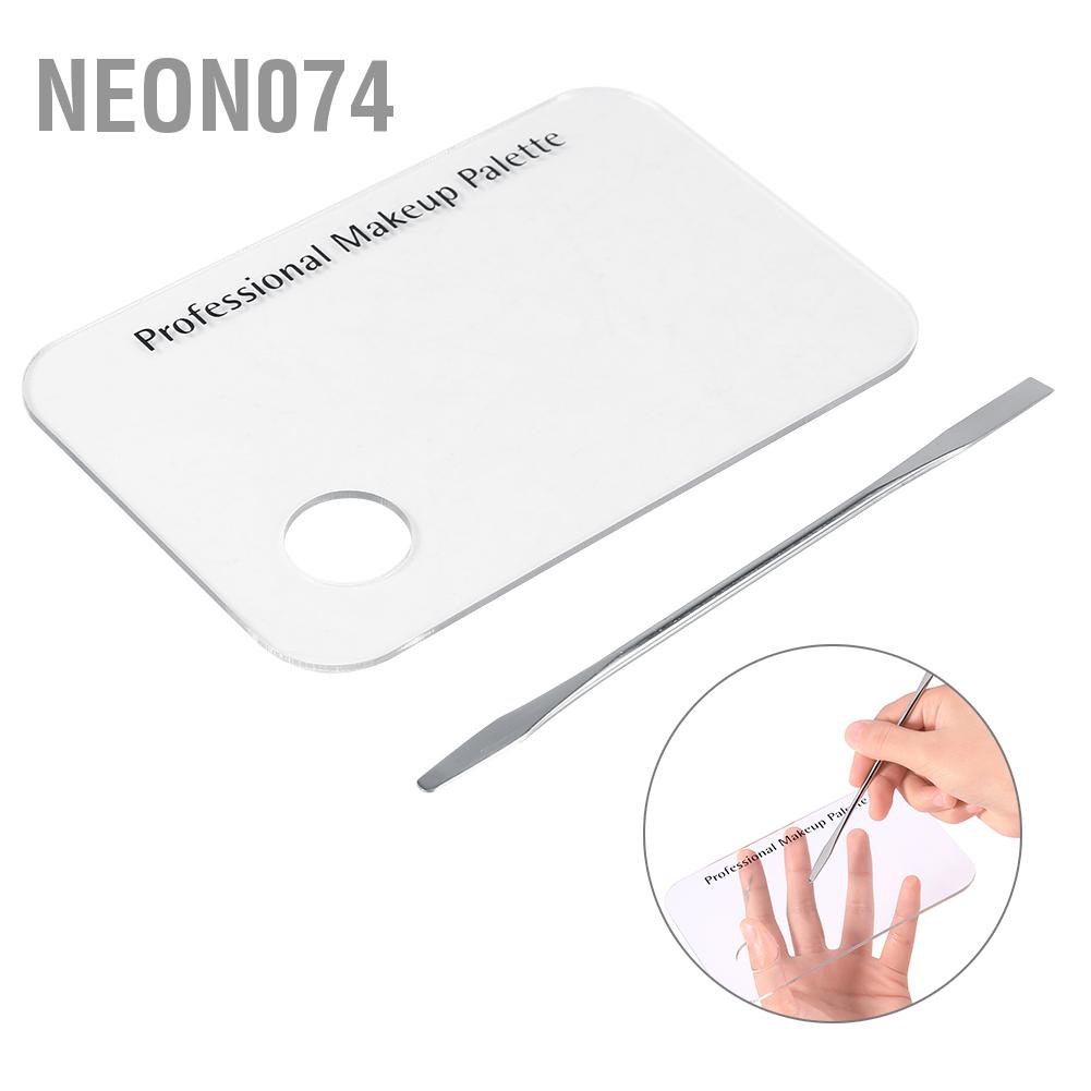 [Hàng mới về] Bảng và bàn xẻng acrylic trong suốt trộn mỹ phẩm trang điểm
