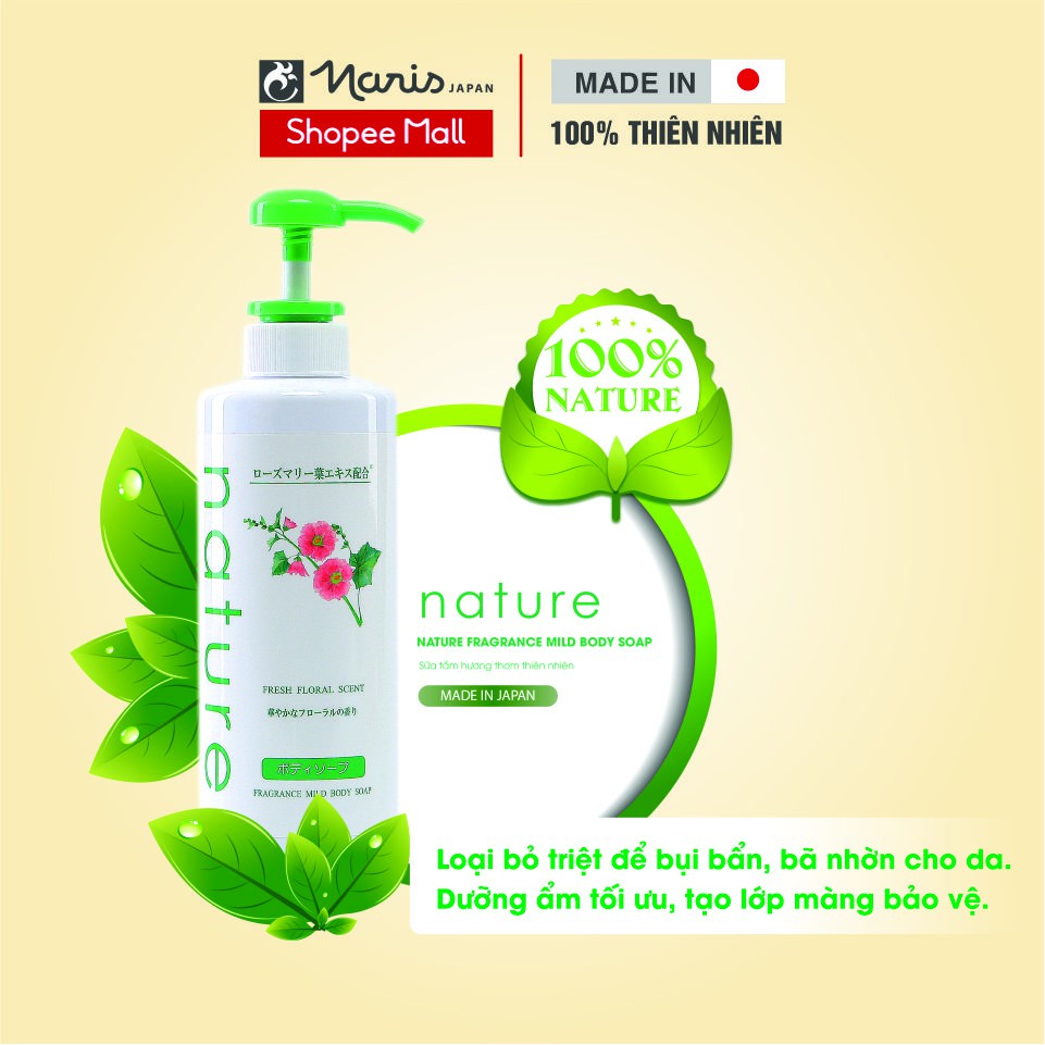 Sữa tắm Naris Nature hương hoa tự nhiên 500ml