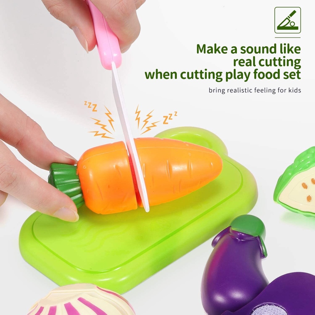Set 22 món đồ chơi cắt rau củ quả cho bé