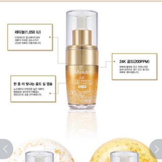 Tinh Chất VÀNG JM Solution 24K  GOLD PREMIUM EFFECT AMPOULE.