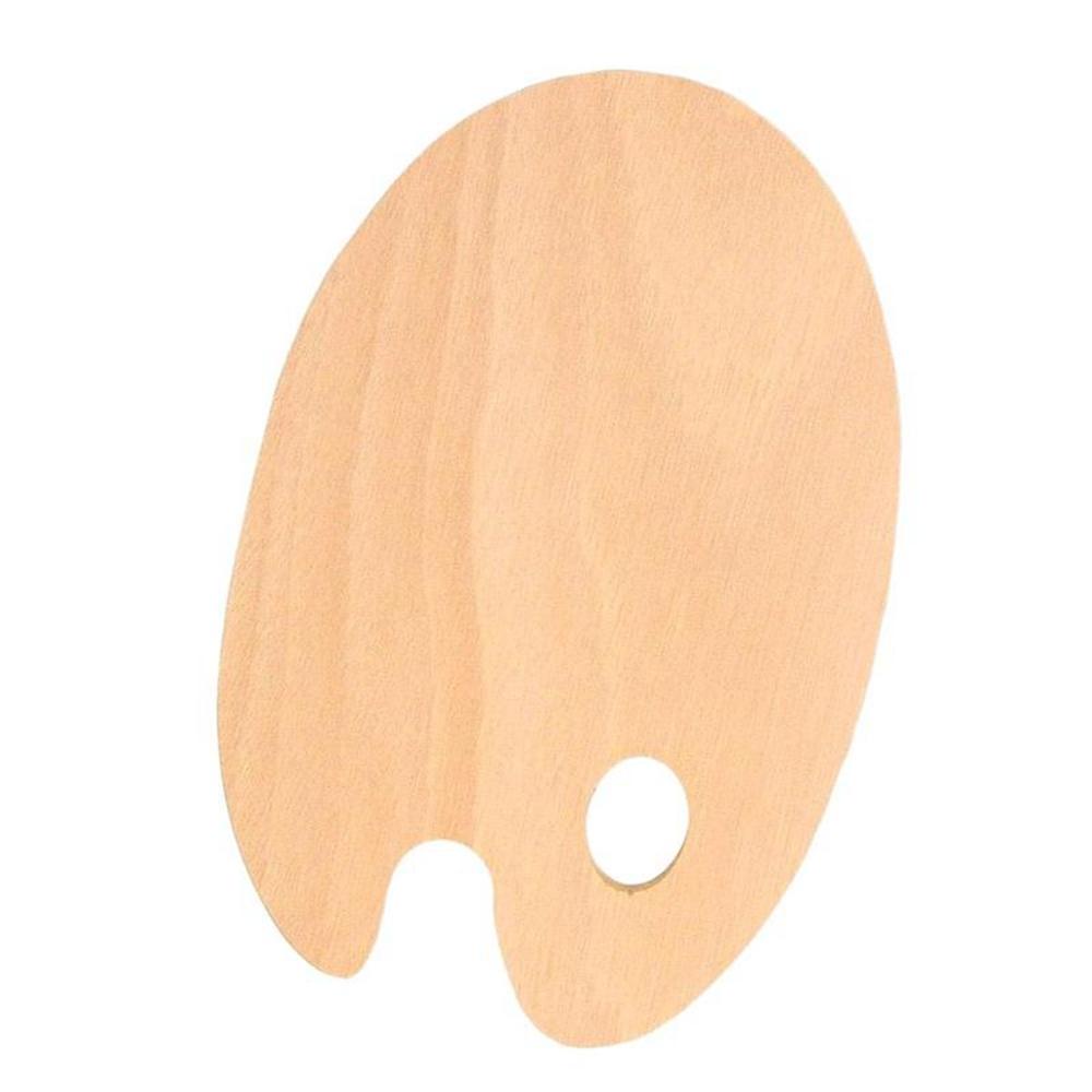 Bảng Gỗ Hình Oval Đựng Màu Nước Vẽ Tranh Sơn Dầu Nghệ Thuật