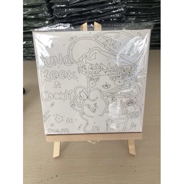 TRANH SƠN DẦU SỐ HOÁ - TRANH TÔ MÀU THEO SỐ BTS CHIBI