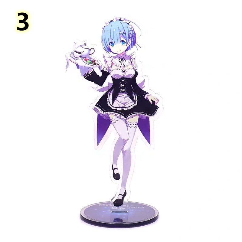 Re Zero Starting Life In Another World Ram Rem Stand Figure Model Toy