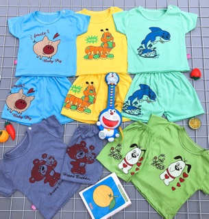 Set 5 bộ cotton cộc tay cho bé