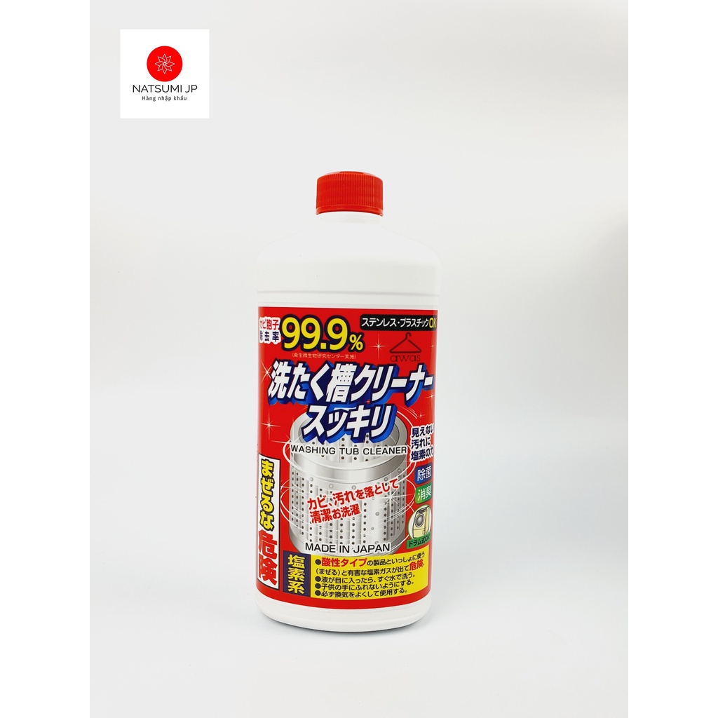 Nước tẩy lồng máy giặt Rocket diệt nấm mốc vi khuẩn và cặn bẩn 550ml Nhật Bản