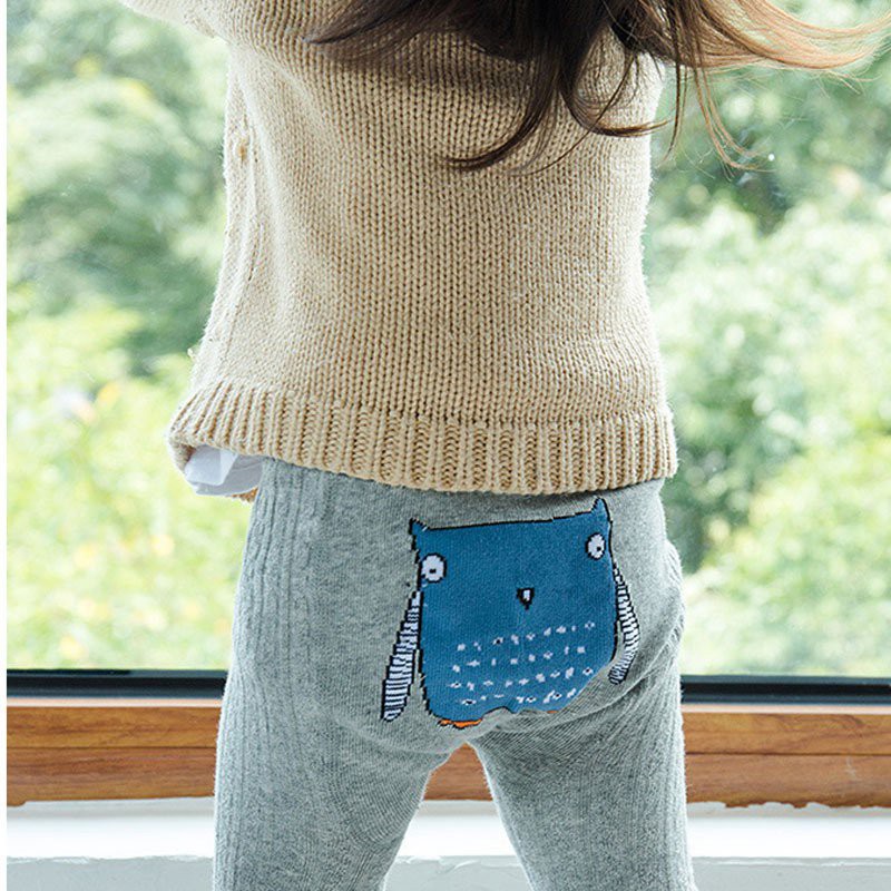 Quần legging ôm chân vải cotton thoáng mát đáng yêu cho bé gái