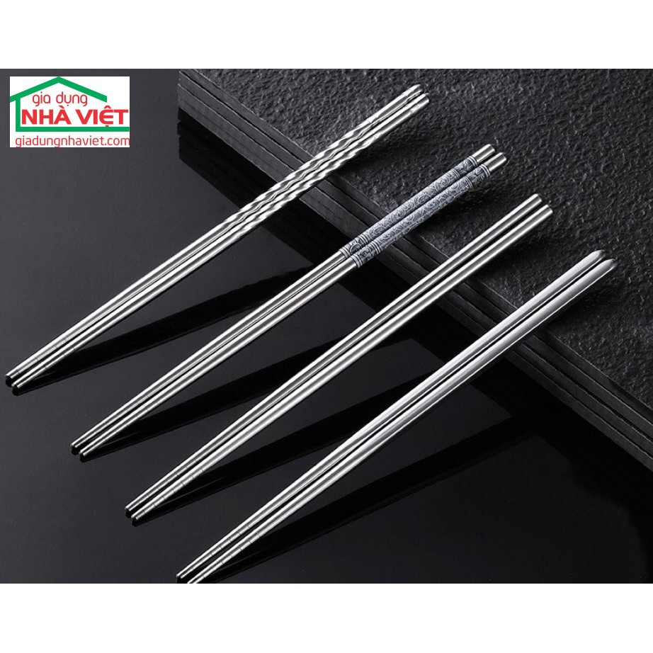 Bộ 5 đôi đũa Inox 304 Kaiwang phong cách Nhật Bản chống trơn trượt