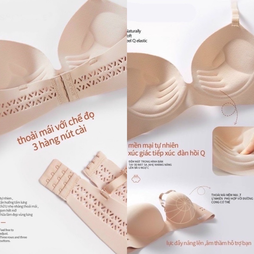 ÁO LÓT KHÔNG GỌNG NÂNG ĐẨY THÔNG HƠI CAO CẤP SYMUNTIE | BigBuy360 - bigbuy360.vn