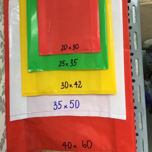 [Siêu Sale] 1Kg Túi Đóng Gói Hàng Ni Lông Hạt Xoài PE Quai Đục Lỗ Nhiều Màu  - Túi Bóng Nilon Hợp Phú Bền Dẻo Dai Giá Rẻ
