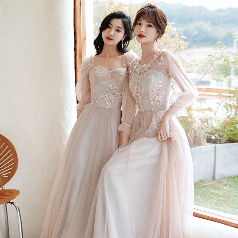 Đầm Phù Dâu Dáng Dài Phong Cách Thời Trang Mới 2022