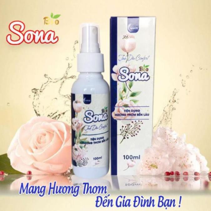 Nước Xịt Xả Vải Khô SoNa - Hương nước hoa Comfort vs Hương Downy 100ml