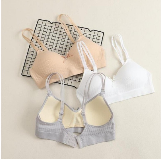 Áo lót bầu không gọng đệm mỏng êm mềm, Áo bralette cài sau dây quai mảnh tháo được tiện lợi