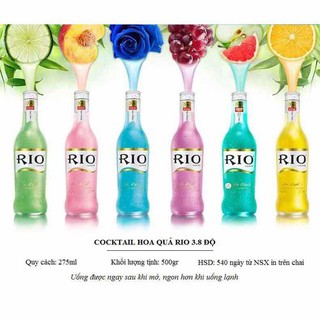 Combo 6 chai nước hoa quả lên men cocktai rio 3,8 độ