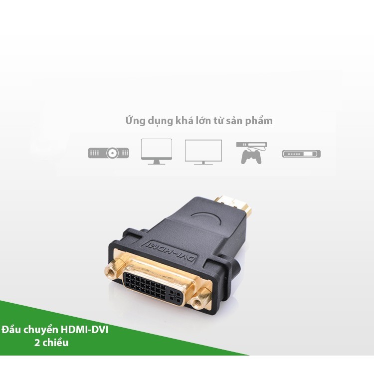 Đầu Chuyển HDMI (dương) Sang DVI 24+5 (âm) UGREEN 20123 - Hàng Chính Hãng