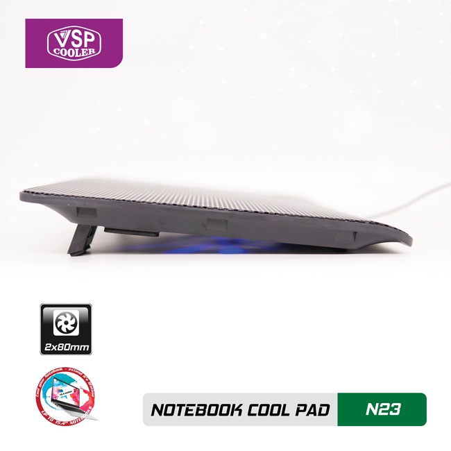 Đế tản nhiệt Fan VSP Cooler N23 (2*Fan 8cm )