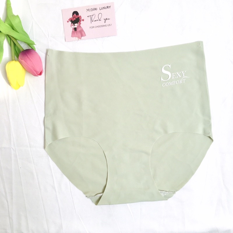 Quần lót su lụa tàng hình cạp cao gen bụng không viền sexy Q119
