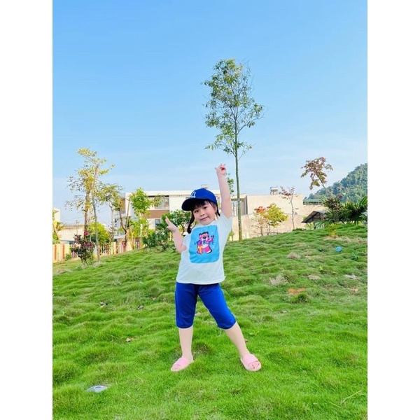 (16-30kg) Sét 03 Món Bộ Cotton tàu hình Gấu Hót nhất cho bé