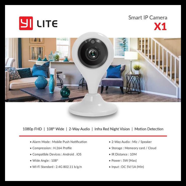 Camera thông minh Xiaomi Yi Lite X1 1080P kết nối Wifi