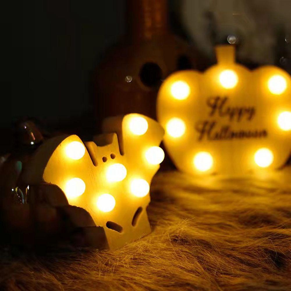 Đèn LED Trang Trí Halloween Hình Bí Ngô Dơi Ngôi Sao