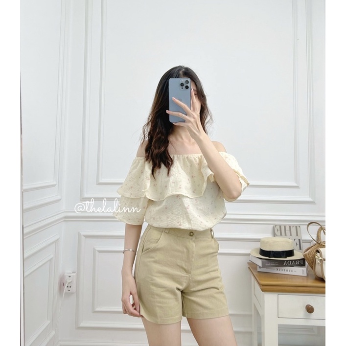 [ Ảnh thật ] Short jeans lưng cao basic / thelalinn