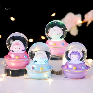 Sanrio quả cầu tuyết pha lê dạ quang hình cinnamoroll melody cinnamoroll phi hành gia đáng yêu để bàn trang trí nội thất