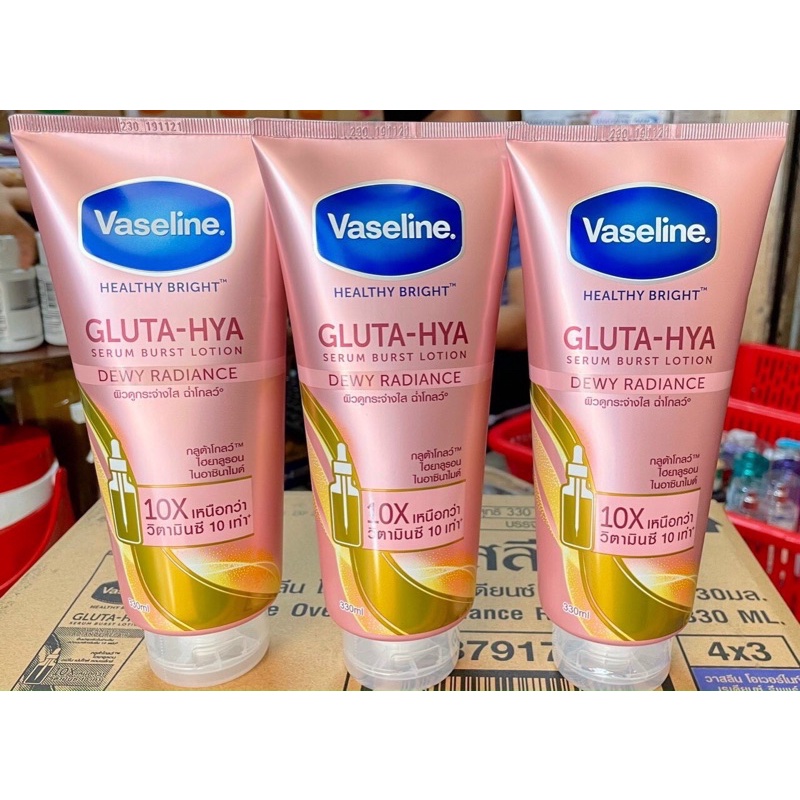 Sữa dưỡng thể Vaserlin gluta 10x hồng