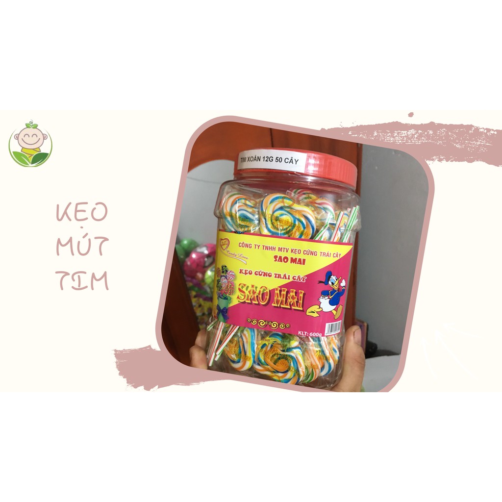 HỦ 50 CÂY KẸO MÚT TIM-KẸO MÚT CHO BÉ-KẸO VIỆT NAM HÀNG CỰC NGON-ĐỒ ĂN VẶT CHO BÉ