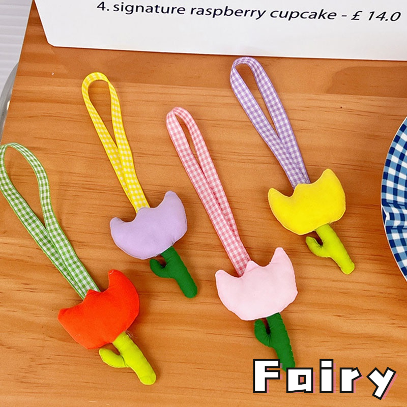 Phụ Kiện Treo Túi Xách Hình Hoa tulip Màu Kẹo Dễ Thương