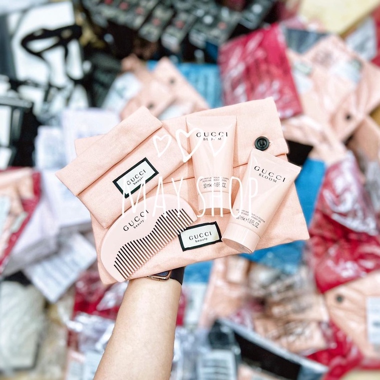 Gucci Bloom EDP - Set Beauty Túi Gucci + Lược Gucci + 2 Lotion