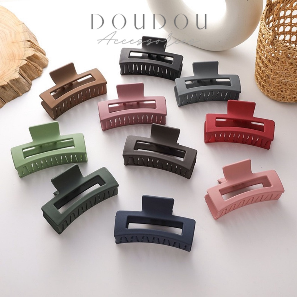 Phụ kiện kẹp tóc xinh DOUDOU Kẹp càng cua Hàn Quốc cỡ lớn cho nữ phong cách Hàn Quốc thời trang ZJ003