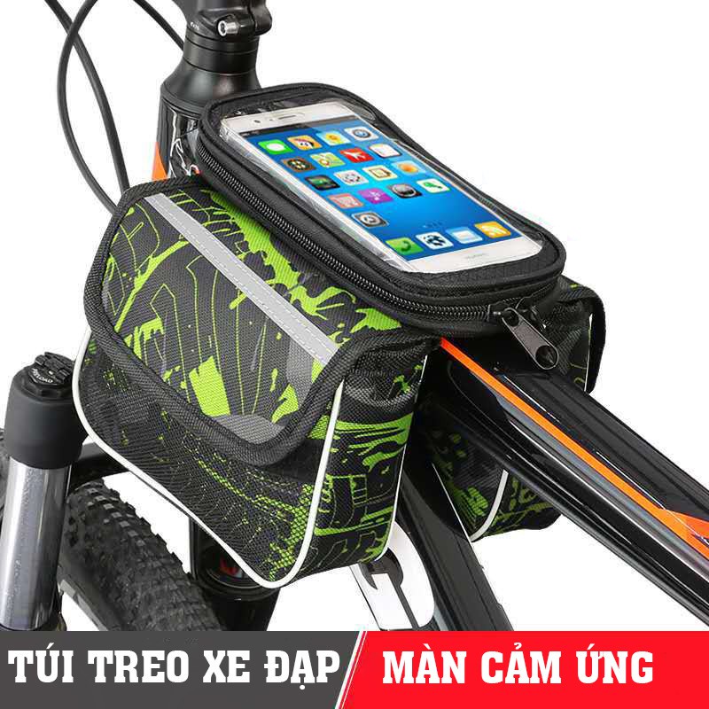 Túi đựng đồ treo sườn xe đạp đa năng chống nước cao cấp, cảm ứng dùng điện thoại siêu tiện lợi