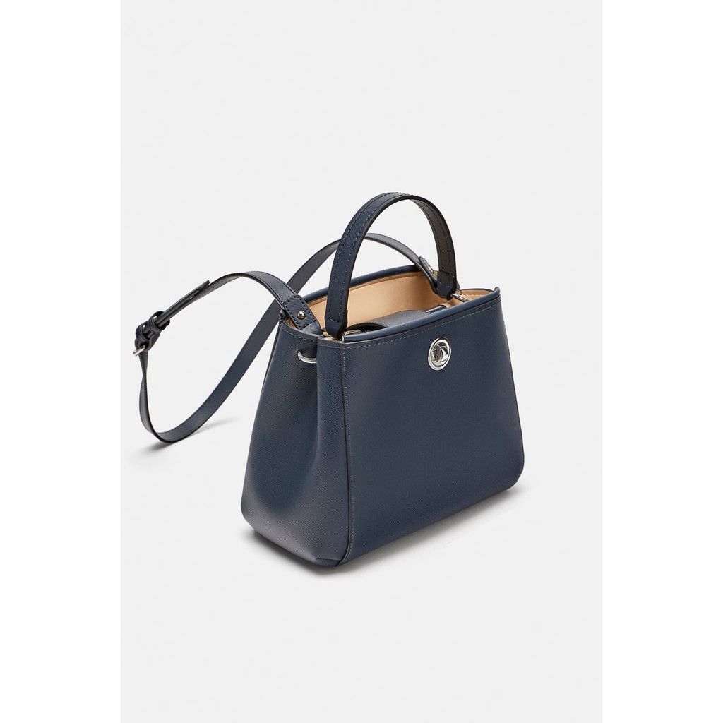 (Zara đủ bill) Túi Zara City bag with metal fastening