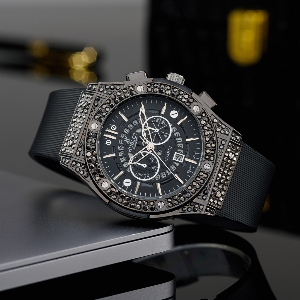 Đồng hồ nam nữ Hublot - đồng hồ unisex cặp đôi dây cao su có bảo hành 12tháng | BigBuy360 - bigbuy360.vn